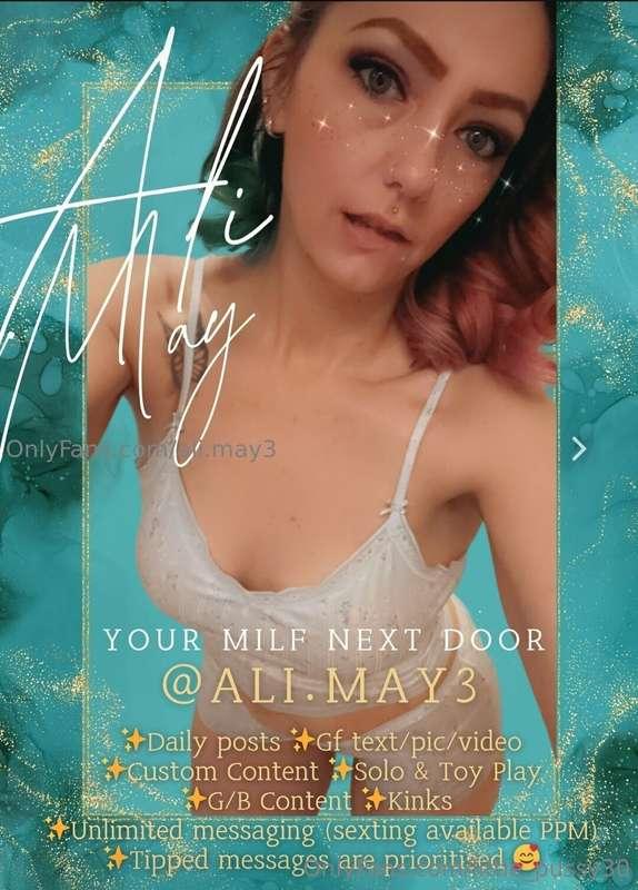 @ali.may3✨pics & videos✨Daily posts✨MiLF next door Content✨M..