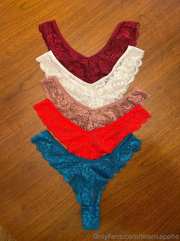 **Panties For Sale**

Starting price $50, includes shipping ..