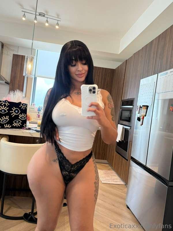 These lace panties look good on me… but even better on your ..