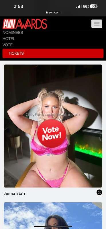 I am nominated by fan votes so don’t forget to vote for me. ..