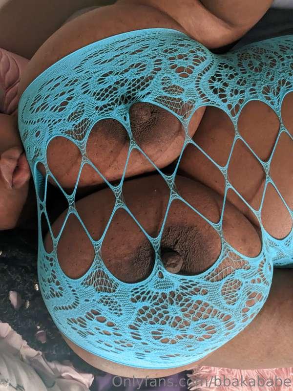 They're poking through the holes in my fishnet dress.