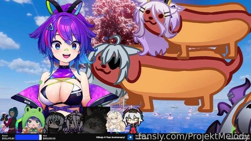 OMG! what a freaking crazy charity event! ---- i'll be streaming SOON, with whoever's free, to likely play Lethal Daddy, so let's yap and reflect afterward, cuz i'll be gone 5 days starting tomorrow!

See yall @ 7 pm-ish here:

✨http://twitch.tv/projektmelody 
✨http://fans.ly/r/scienceteam
