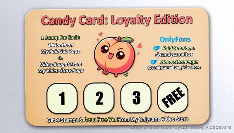 I just made my Loyalty Candy Card 😋 Everyone who follows me ..