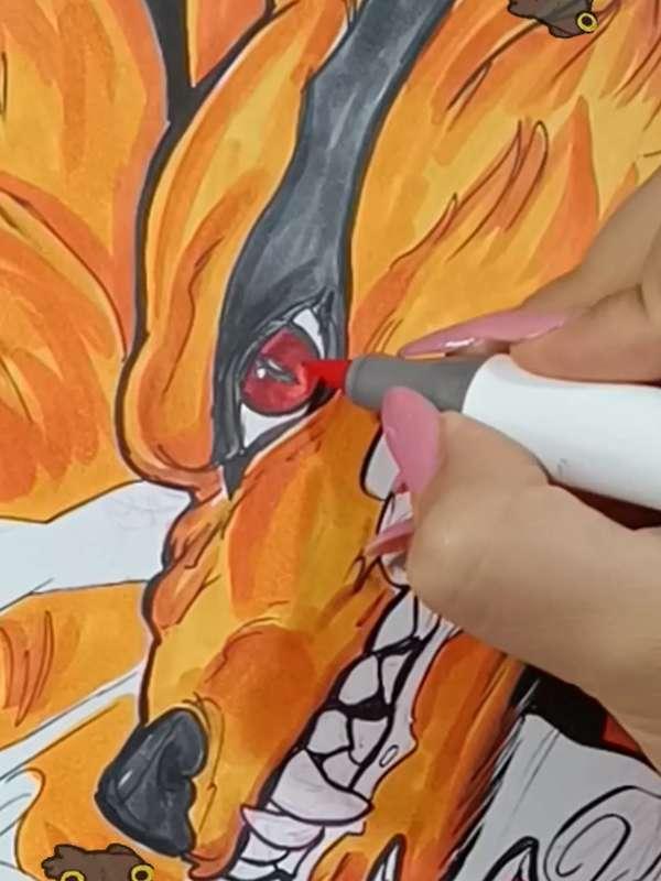 ✨ Reviewing Ohuhu Marker Pads ✨Drawing #kurama from #naruto !