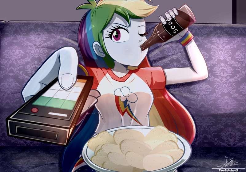 .:Watching TV meme:. (EqG)
