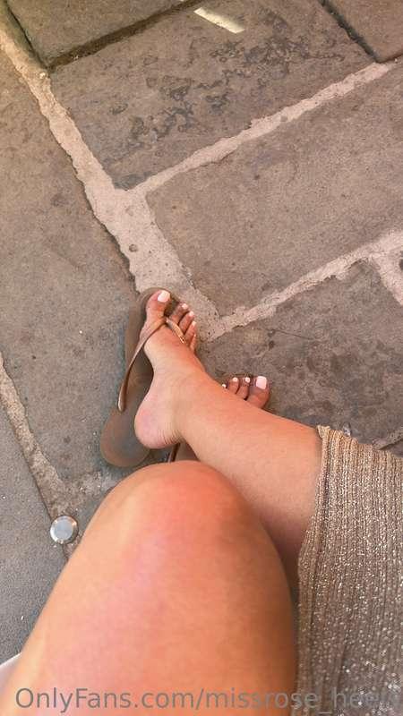 Dirty sandy feet need to be cleaned and my drinks need to be..