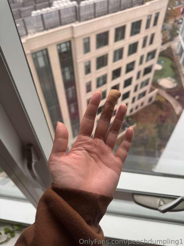 I sliced my finger pretty bad while cutting a bagel this mor..