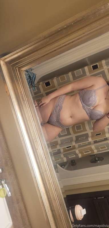 I got a new lingerie set when I went into the city:)) it's m..