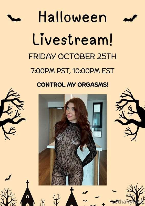 I'm doing a livestream for Halloween! I'm so excited to get ..
