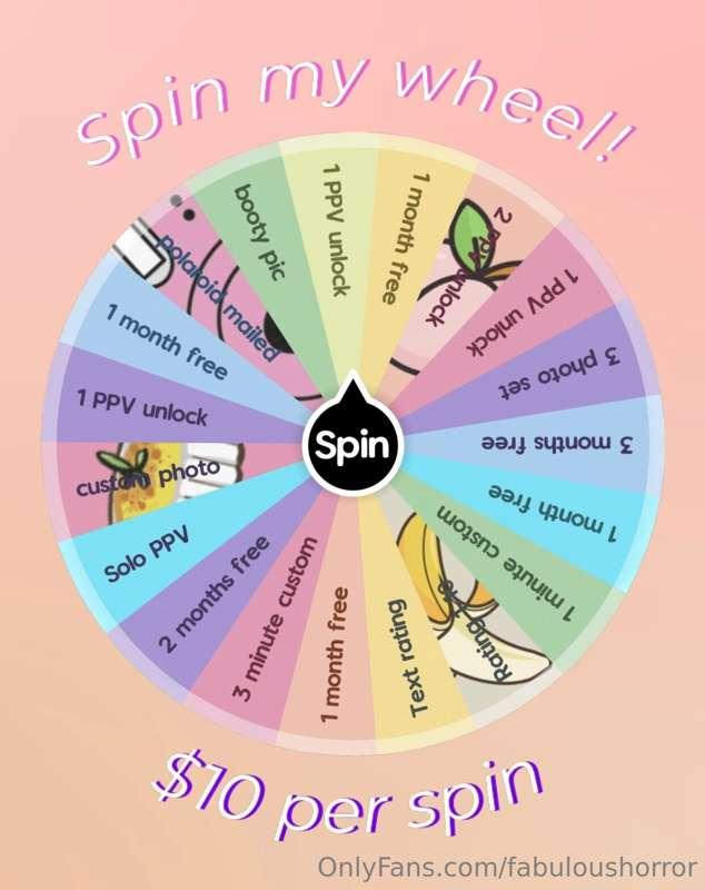 Who wants to play with me? 
I added new prizes to my wheel t..