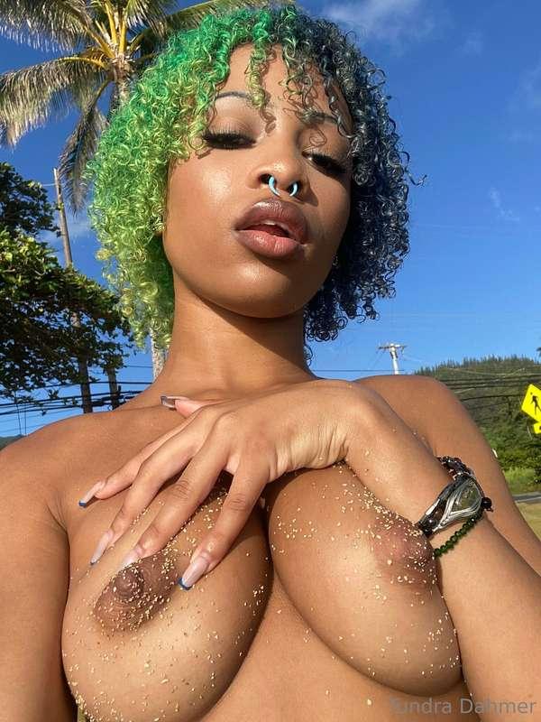 Sandy titties in Hawaii