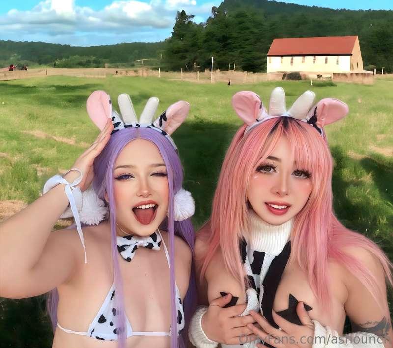 Soy una linda granjera con mi amiga uwu 💕