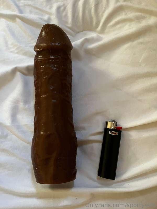 The lighter represents your size, and the other well…monster..