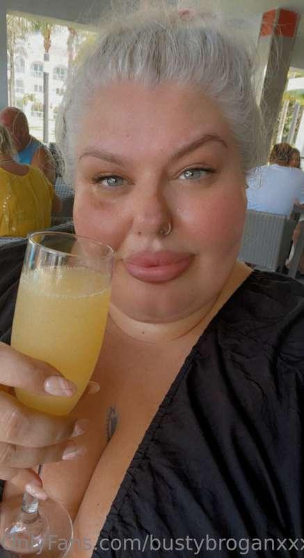 Having a mimosa! About to sunbathe again, care to join me?