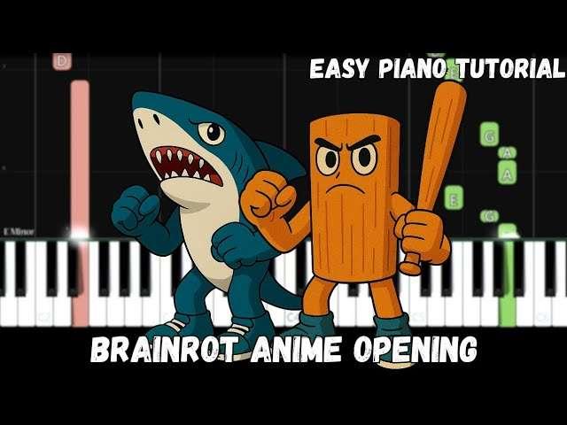 Easy MIDI - Brainrot Anime Opening (Atlantic Notes Arrangement + Tempo + Colors + Key)