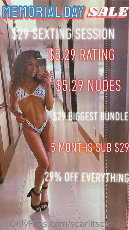 Memorial Day Special Daddy 🇺🇸🥰 i have the best deals this we..