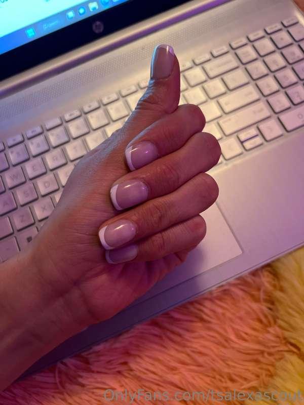 Look at my purty nails !!  Do you guys like a classic French..