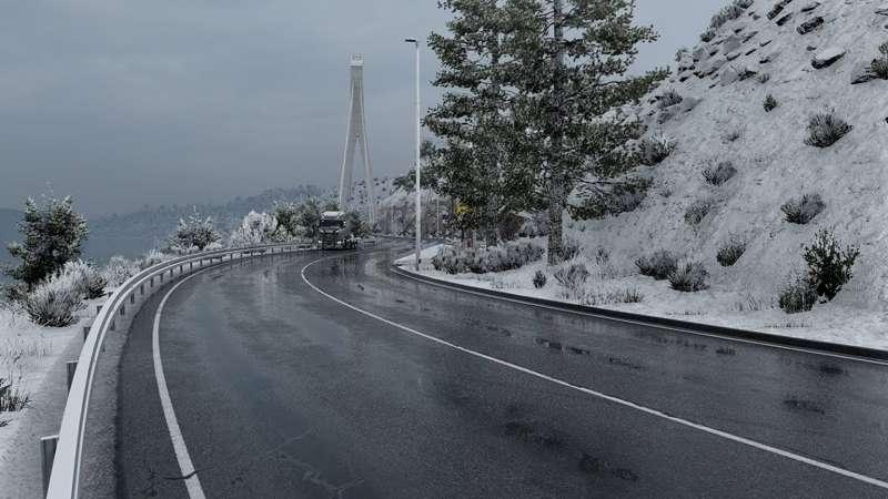 ETS 2/ATS Lighting v2 Preview 5 - Rain/Snow 24 Hours Test 1
