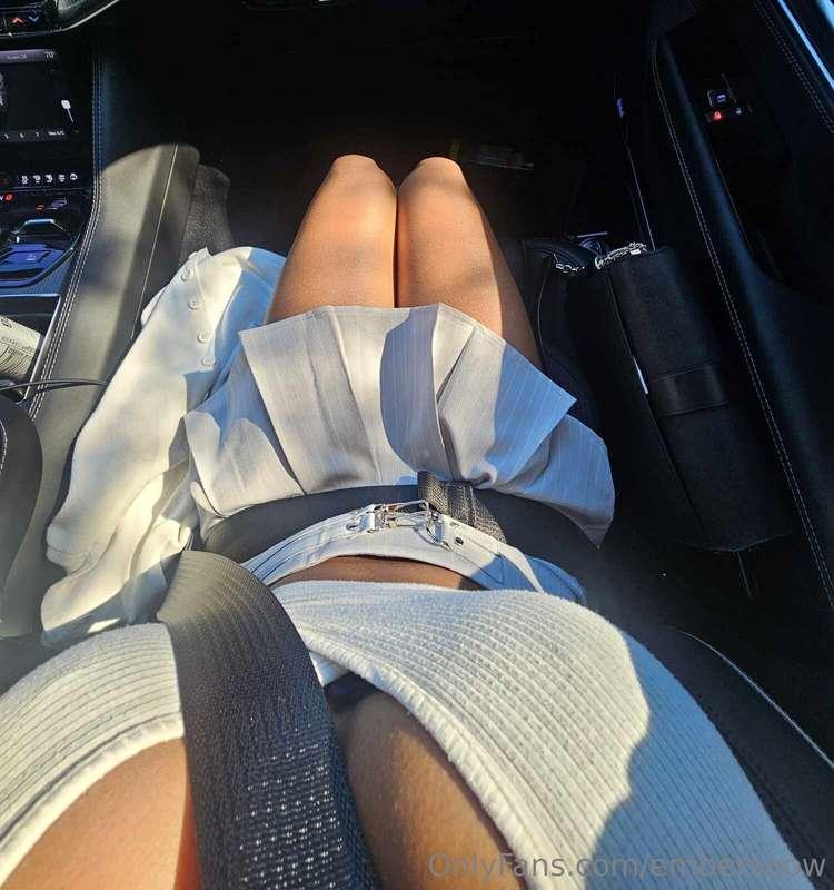 On the road again today :) Can you guess what color my panti..