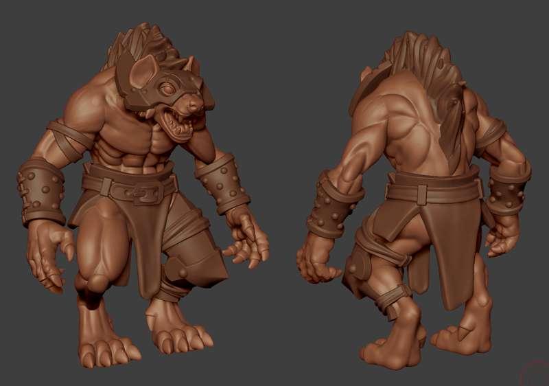 December WIP : Gnoll berserker