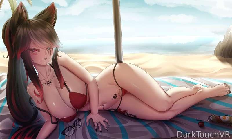 Oh nooo... the sun is burning on my soft skin! Can you help me with some suncream by any chance? I would be very thankful, you know? 🔥👉👈

Commission by the talented artist @Nemo_Lewd (Twitter) 🖤