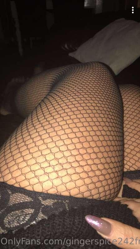Fishnets or sheer stockings