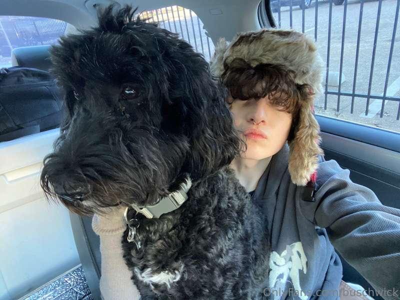 here my friend with my dog bailey. you wanna see me and my f..