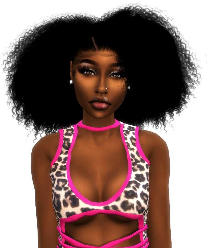 Ebony Curly fro - big and small fro :)