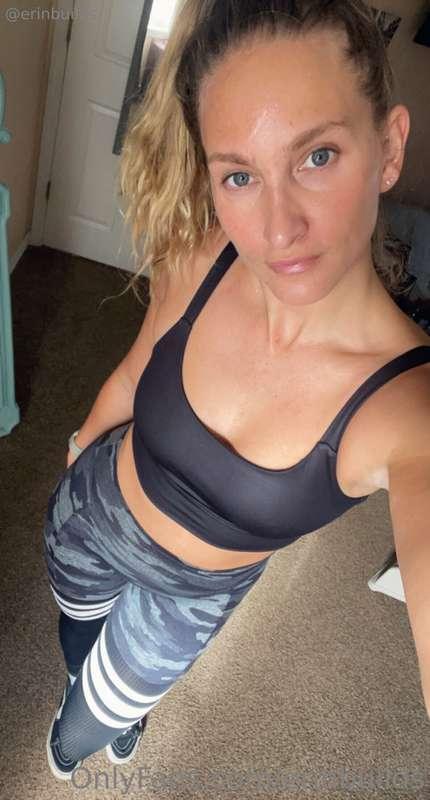 One after the workout. Wanna see me get sweaty? 😈