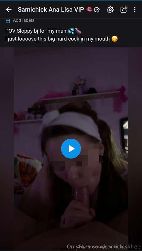 Check out myPOV Sloppy blowjob 💦😉 at my VIP @samichick 