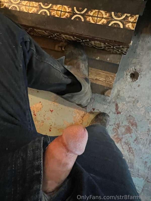 Some soft cock and dirty rubber boots!! Should I cum all ove..