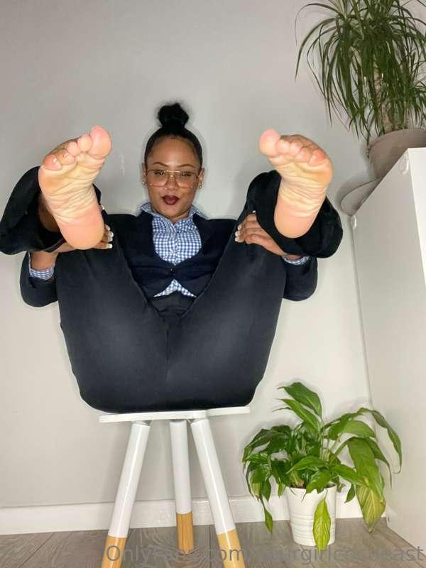 Could not wait to get these socks off! My feet are so sore a..