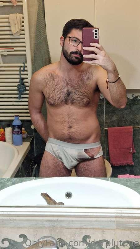 Fuck my underwear ripped just before taking a shower