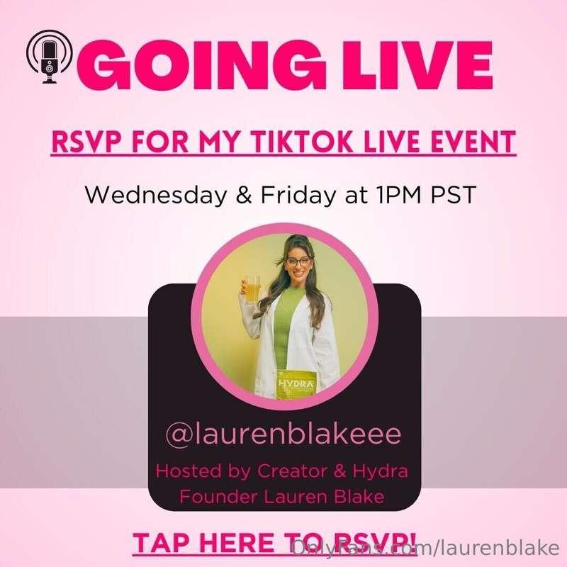 Hii babes!! 💗 I’m going live on my Tik Tok tomorrow and Frid..