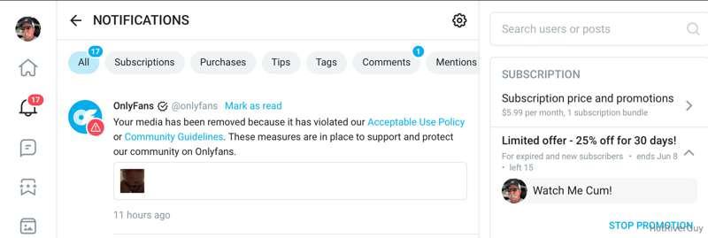 Onlyfans Stikes Again.  They keep removing my videos!