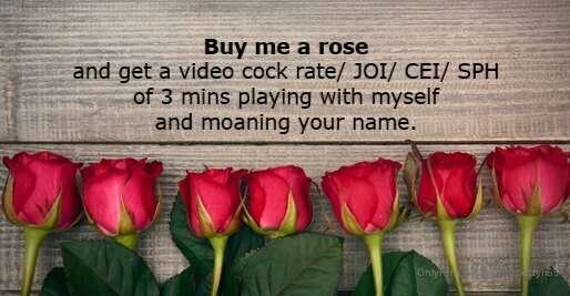 Buy mistress a rose🌹🌹:  With Valentines day around the corne..