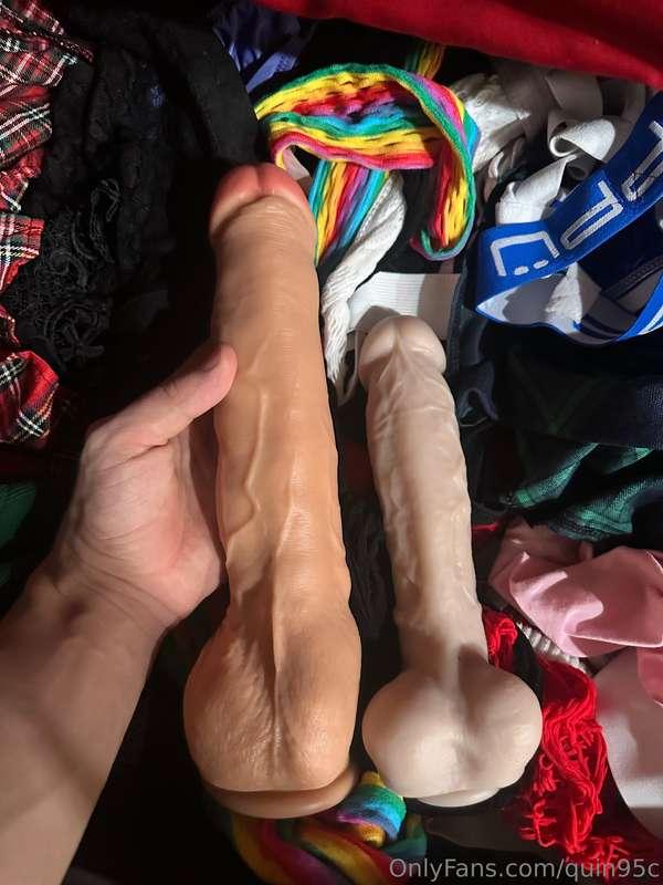 Guys look how big this is compared to the dildo I usually us..