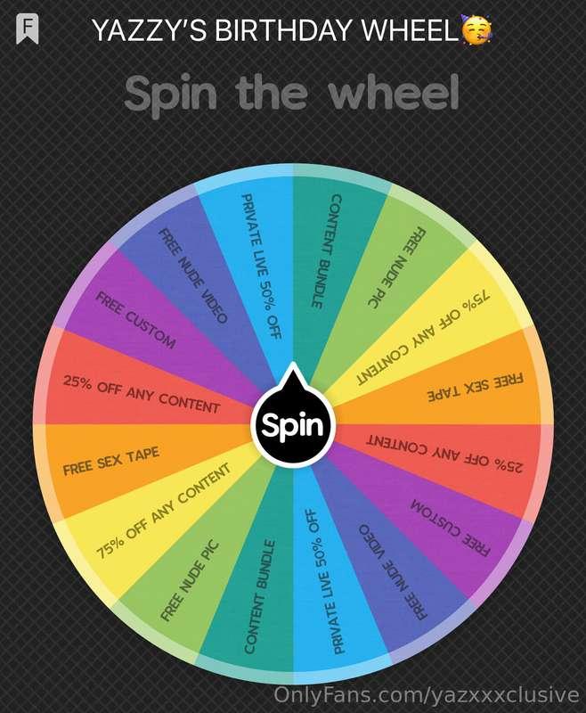 SPIN MY BIRTHDAY WHEEL FOR $11✨🥳 (Wheel expires after the 17..