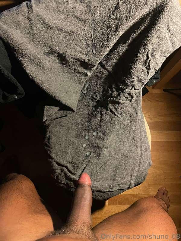 So, you guys wanna see how I made this big mess of cum? Stay..