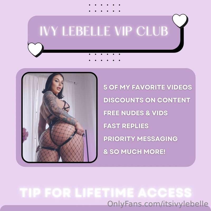 ✨ 𝐈𝐕𝐘 𝐋𝐄𝐁𝐄𝐋𝐋𝐄 𝐕𝐈𝐏 𝐂𝐋𝐔𝐁 ✨ ***Tip $200 for a LIFETIME access t..