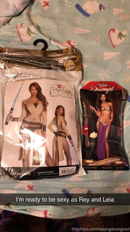 I’m excited ☺️ Thank you, Deej for the slave Leia costume 😘