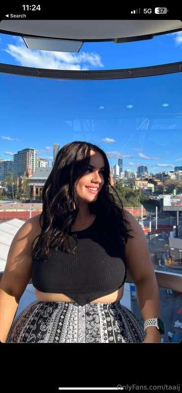 The city looks good from up here but I look better, don’t I?..