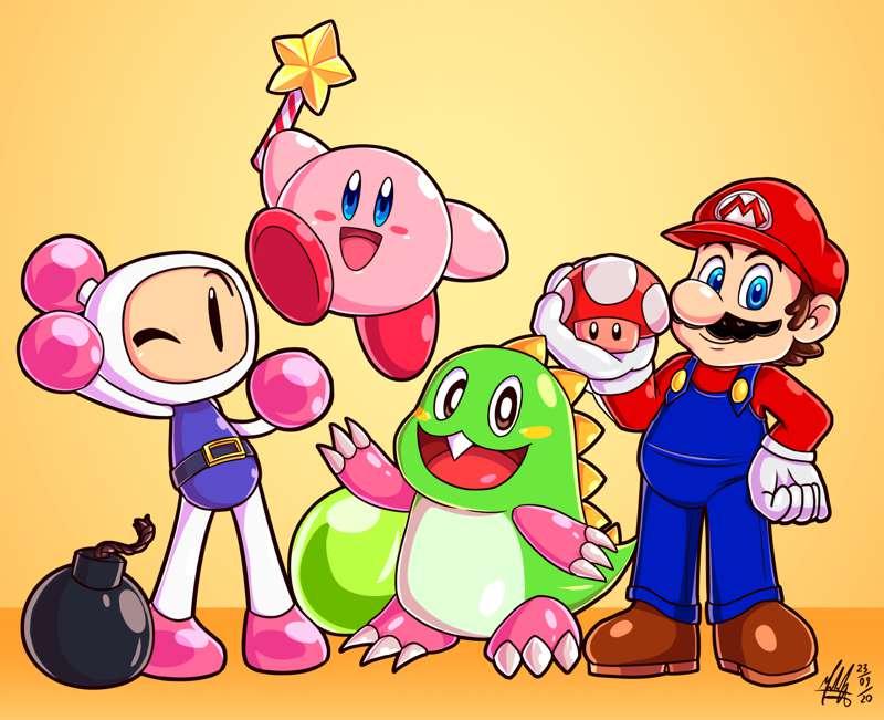 My four childhood video game characters (HD)