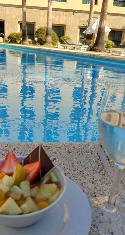 Healthy snack at the pool 🍉🍎🍒🍓