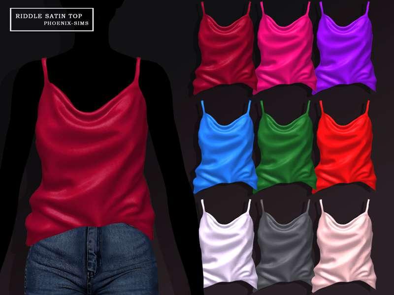 RIDDLE SATIN TOP