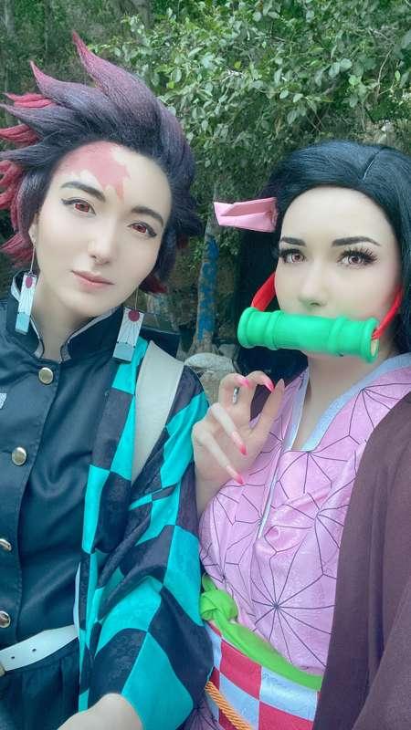 TANJIRO AND NEZUKO BTS!! 💚🗡💕