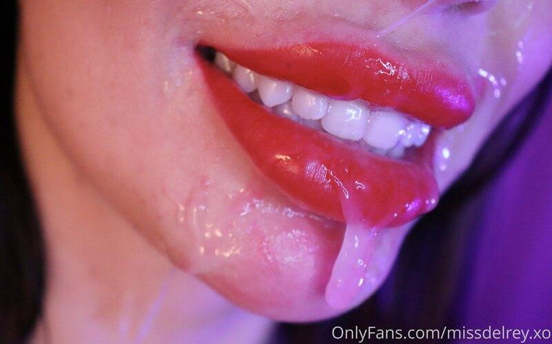 My lips definitely look better covered in cum... do you agre..