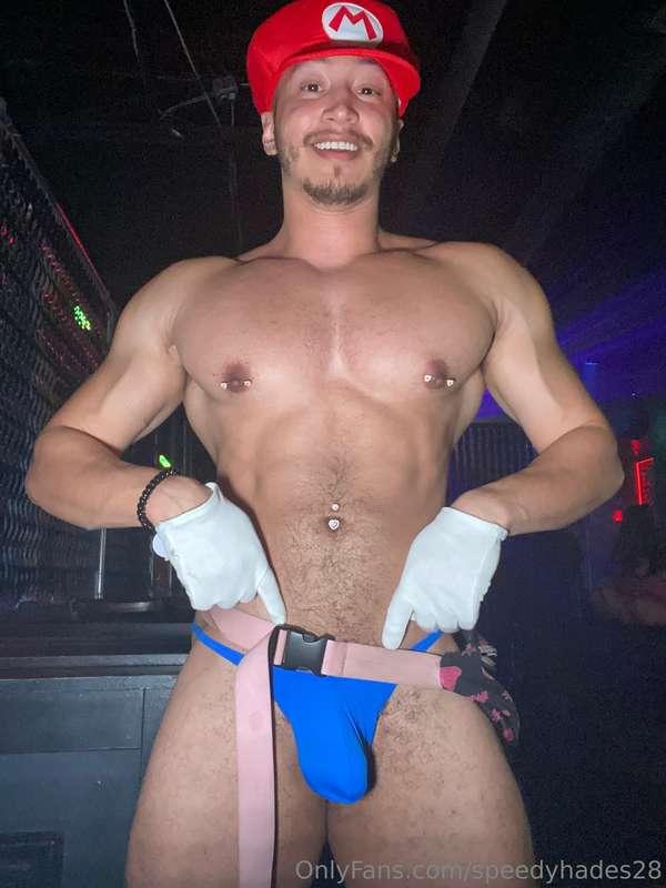 I dressed up as Mario to hang out at the Eagle on Friday. It..