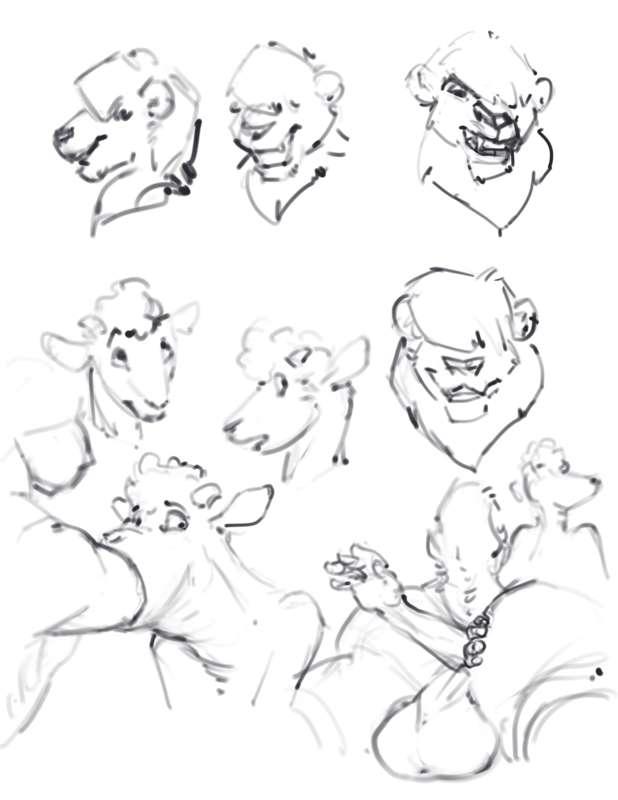 Vorecurious Character Design Roughs