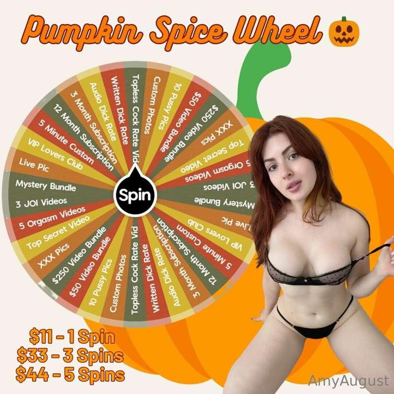 PUMPKIN SPICE WHEEL 🎃

Brand new prizes, everyone’s a winner..